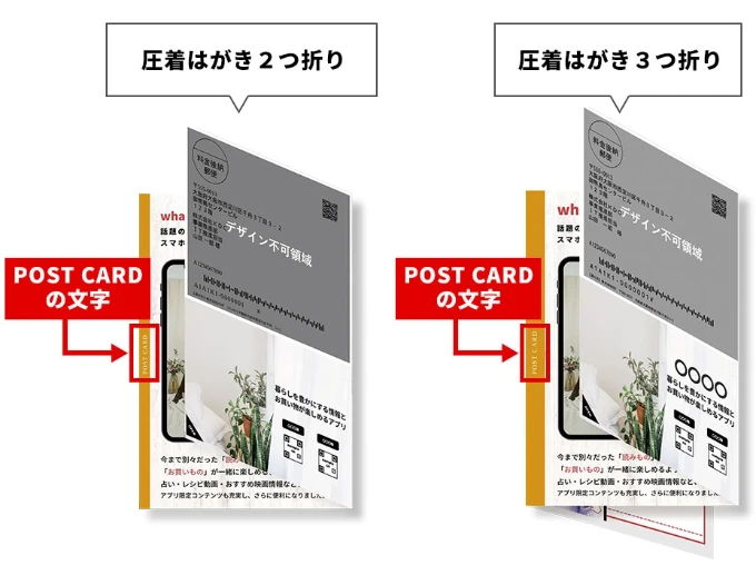 圧着はがき2つ折り｜圧着はがきDMならOCL（オクル）